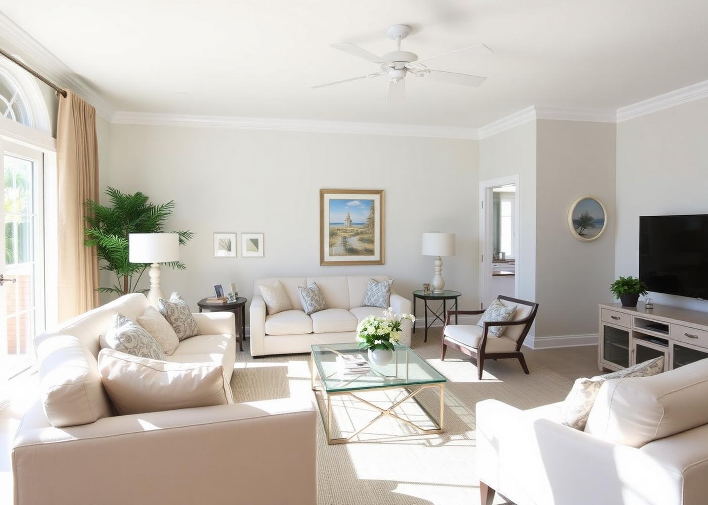 Bright, guest-ready South Florida living room